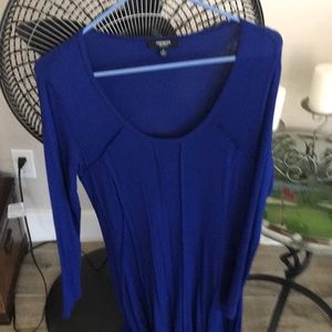 Royal blue knit dress